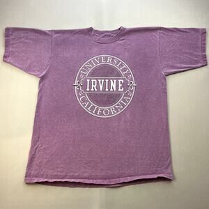 Vintage UC Irvine T-Shirt Adult XL Purple University College UCI Anteaters 90s
